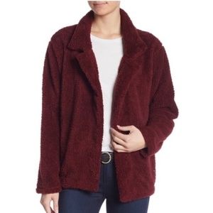 Ceny Teddy Notch Collar Open Cardigan